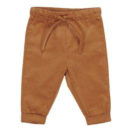 Pantalon de jogging en velours côtelé couleur amande | Little Dutch