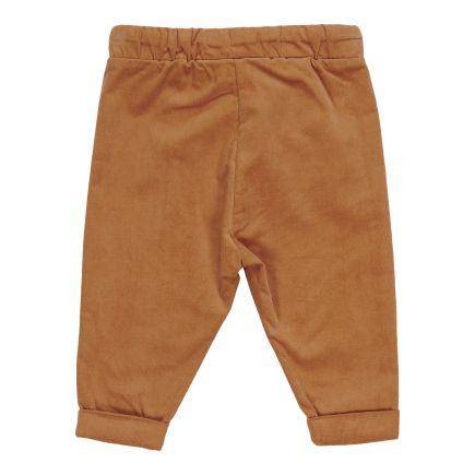 Pantalon de jogging en velours côtelé couleur amande | Little Dutch