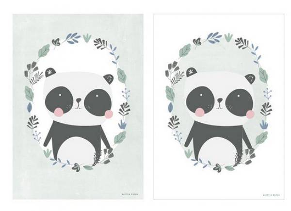 Poster A3 Panda "beidseitig bedruckt" mint | Little Dutch