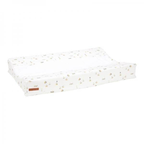 Housse de matelas à langer Sailors Bay blanche | Little Dutch