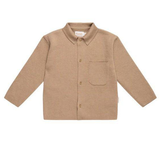 T-shirt en tricot beige « Coffee » taille 62-68 | leevje
