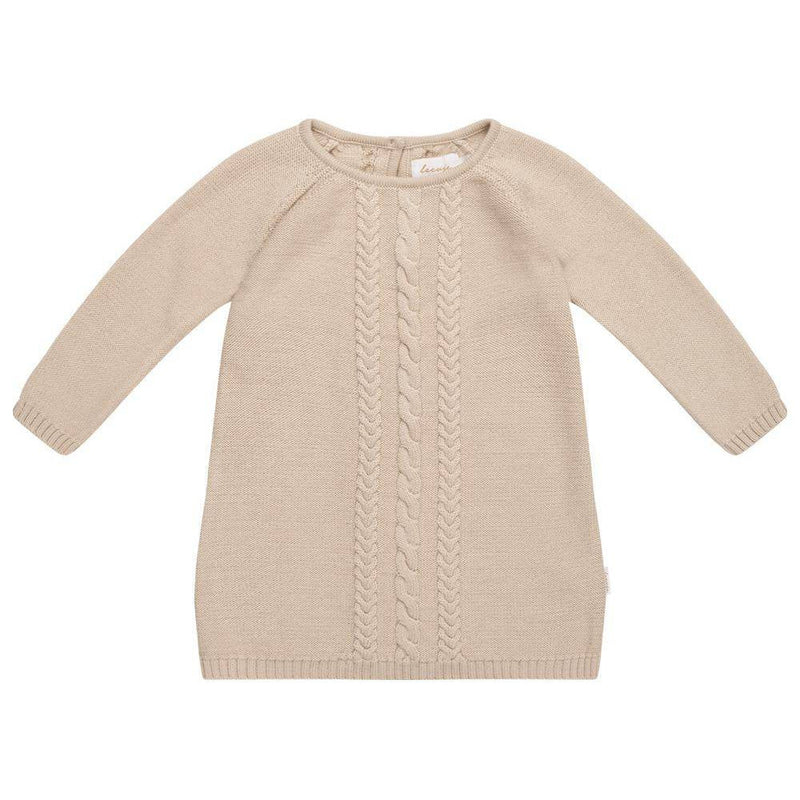 Robe en maille torsadée « Gris poudre » taille 62/68 | leevje