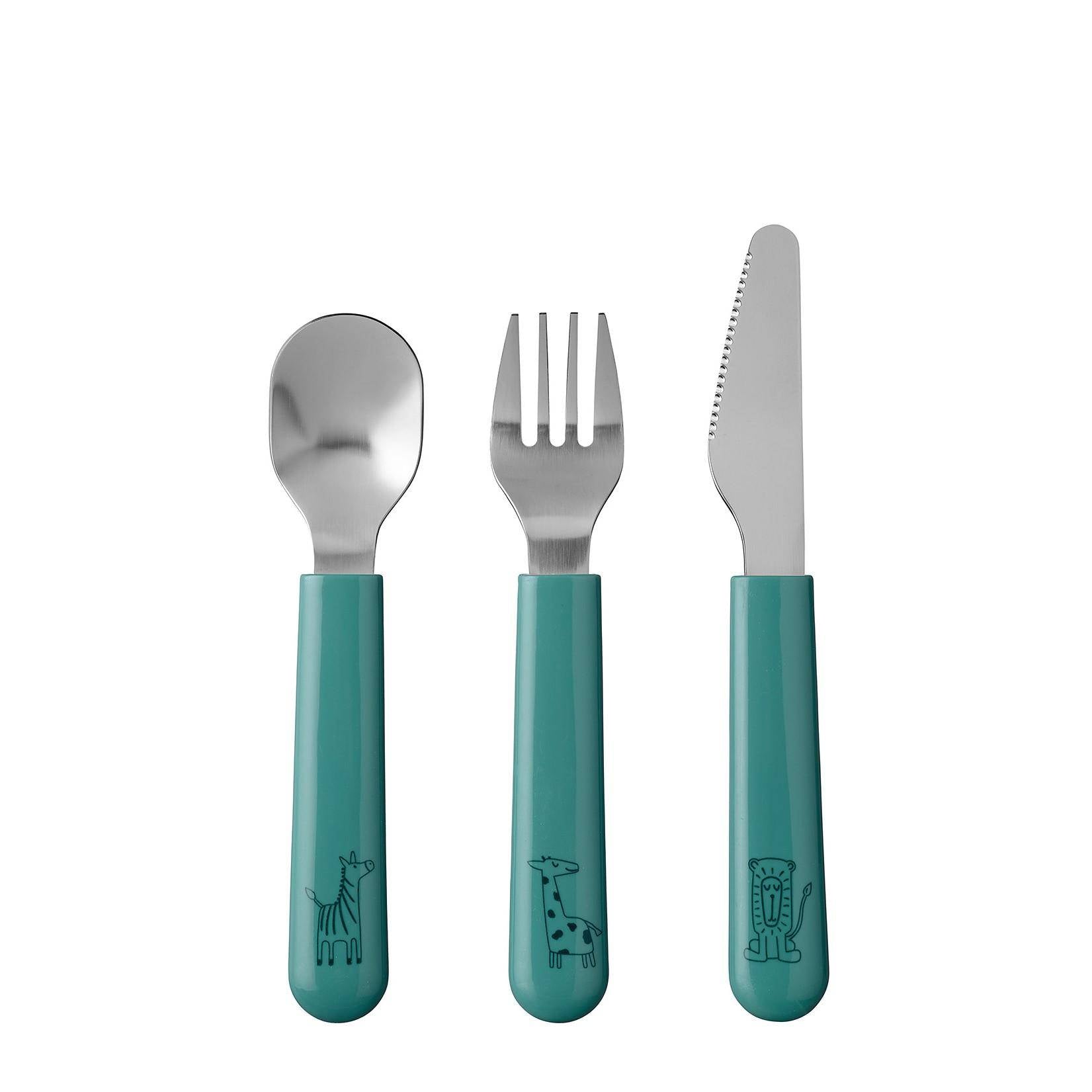 Kinder-Besteckset Baby 3-teilig - Deep Turquoise | Mepal