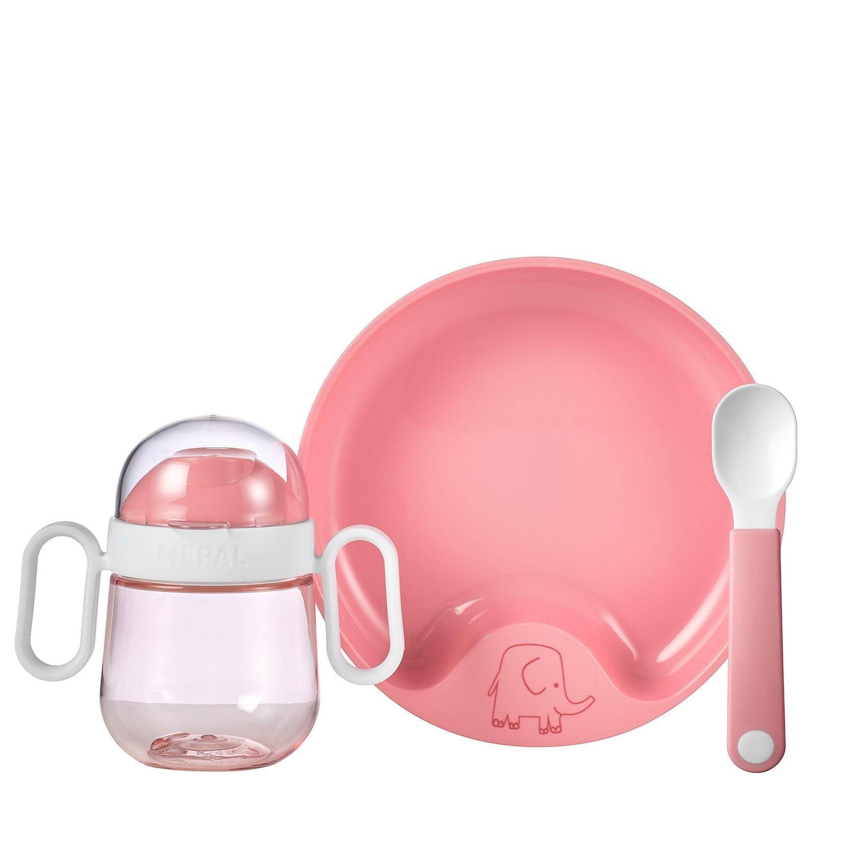 Service vaisselle bébé 3 pièces - Rose foncé | Mepal