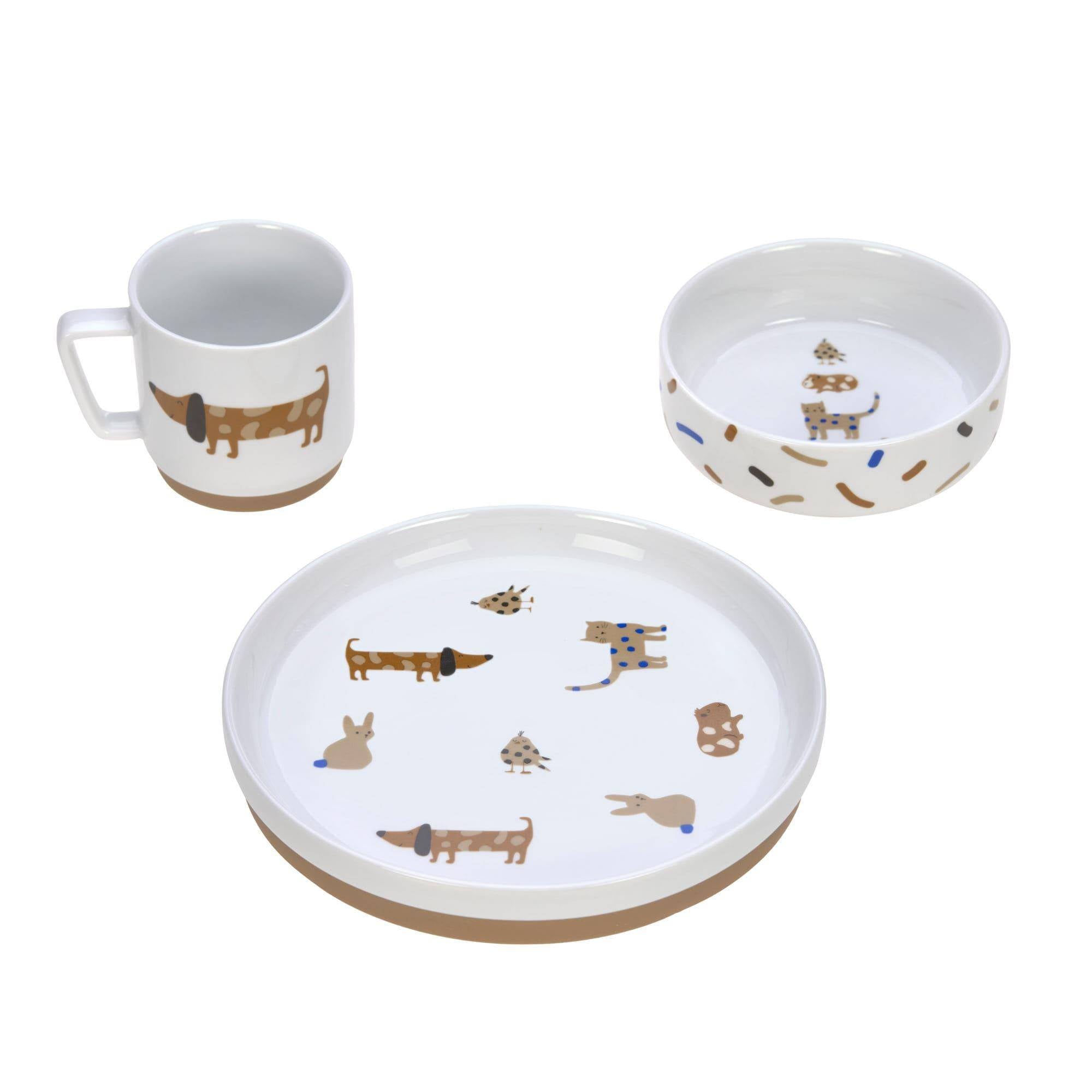 Service de table en porcelaine pour enfants – Little Mateys, bleu roi | Lässig