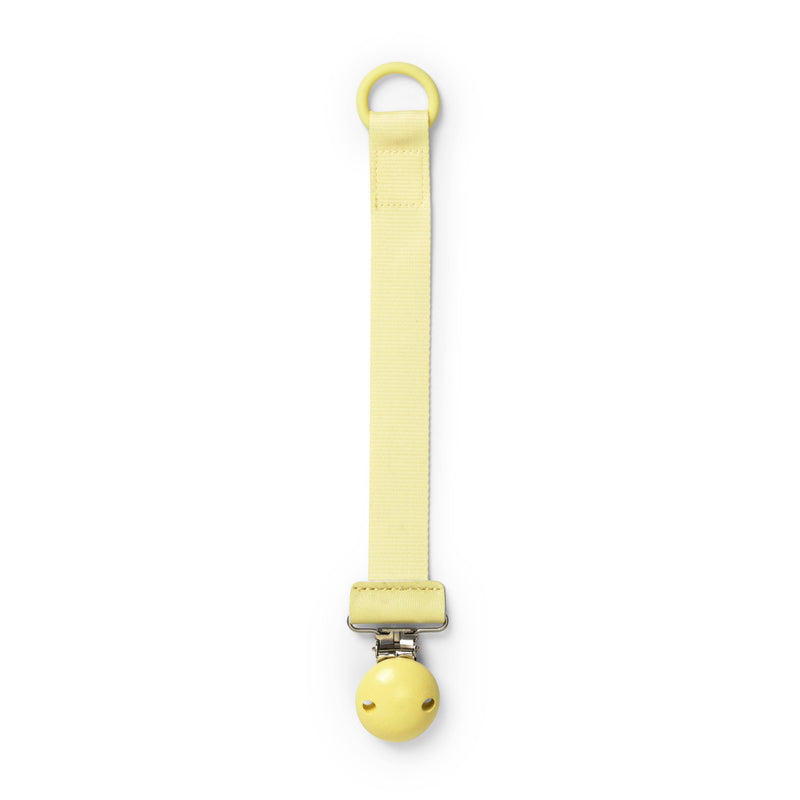 Attache-tétine avec détail en bois - Sunny Day Yellow | Elodie