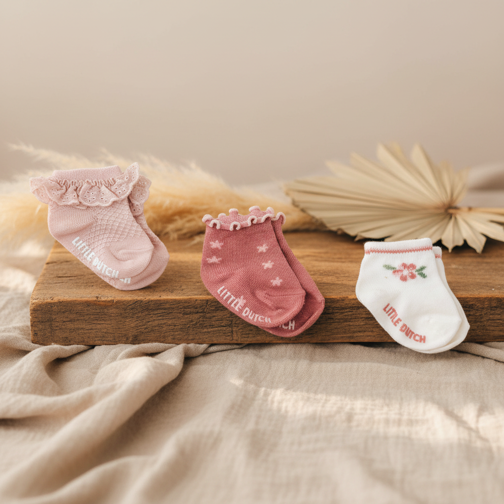 Ensemble de chaussettes avec trois motifs multicolores | Little Dutch