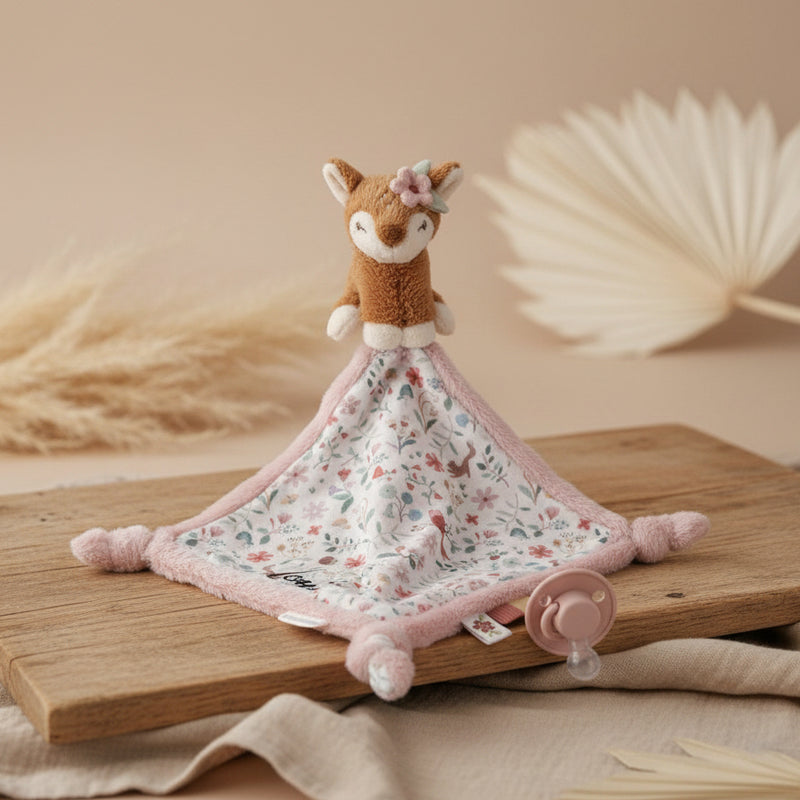 Snuggle blanket with deer print, Fairy Garden
