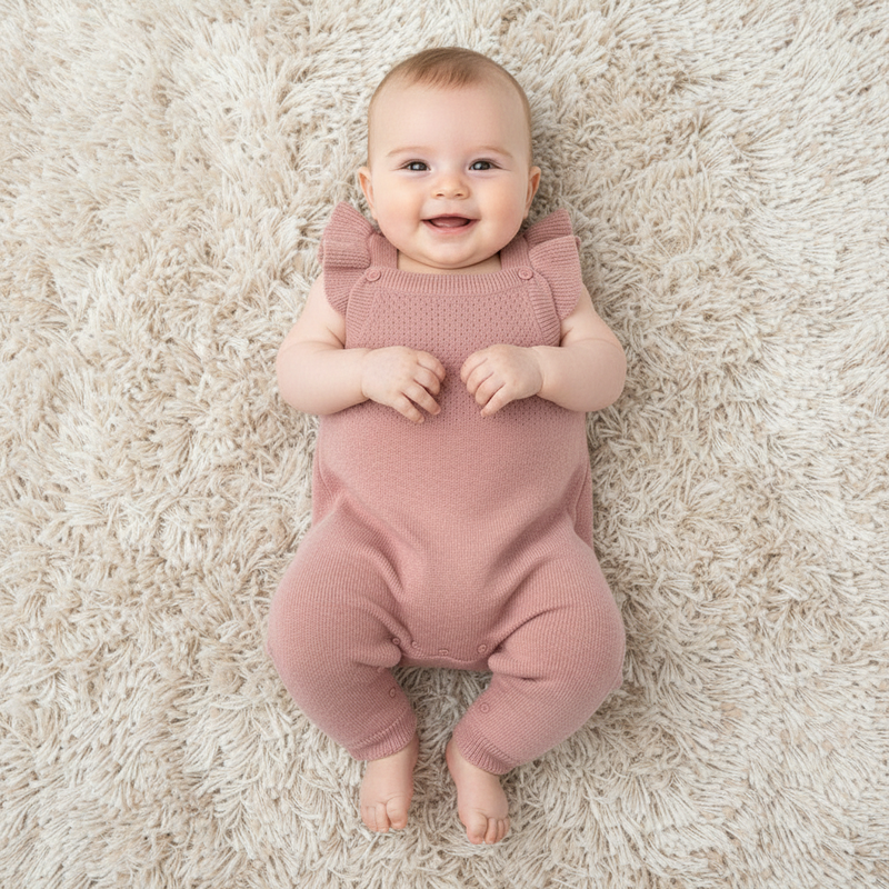 Knitted Romper Fairy Pink | Little Dutch