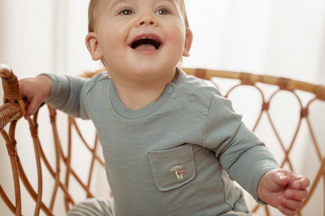 T-shirt langärmlig Stone Blue | Little Dutch