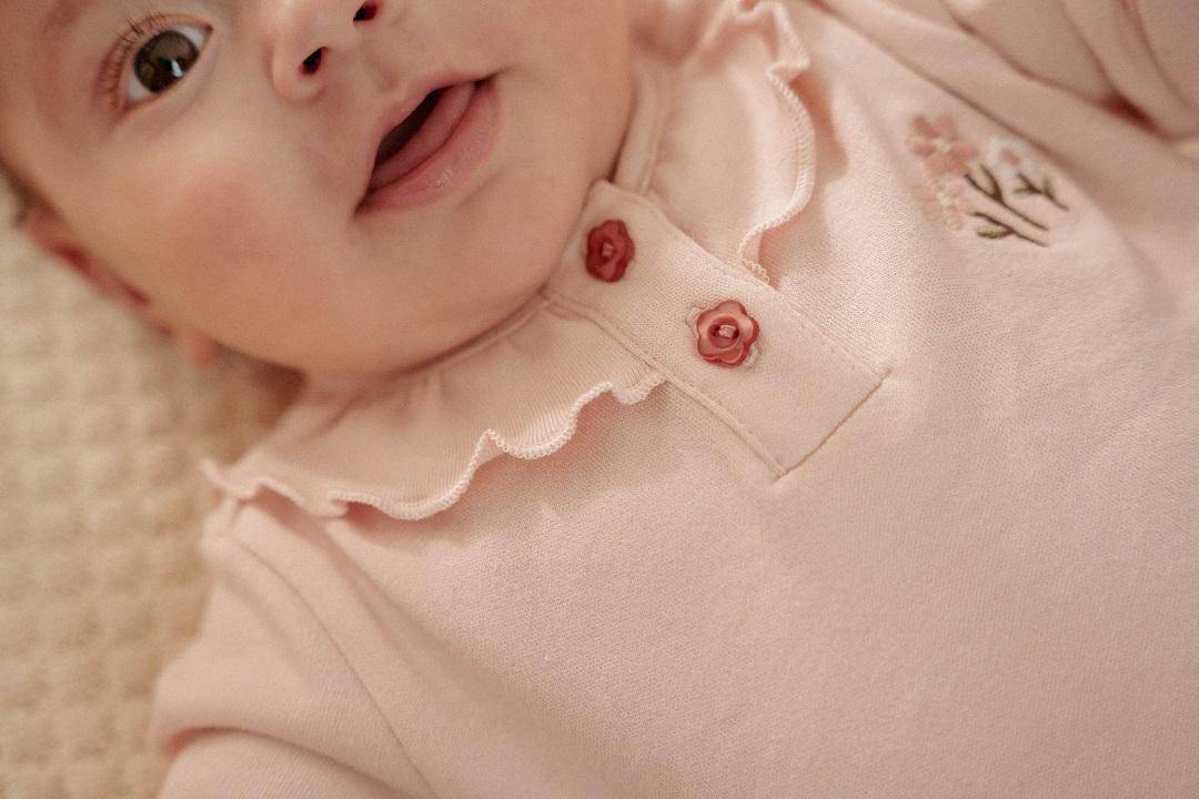 Tenue mignonne de bébé fille – T-shirt rose