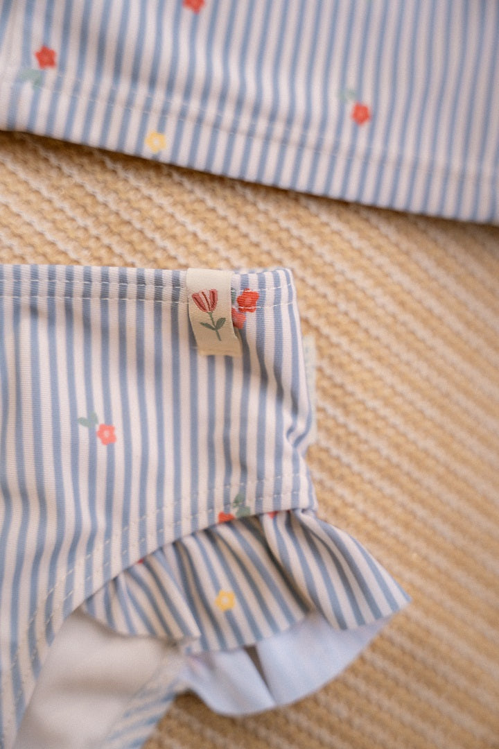 Bas de bikini Sunny Flowers Bleu | Little Dutch