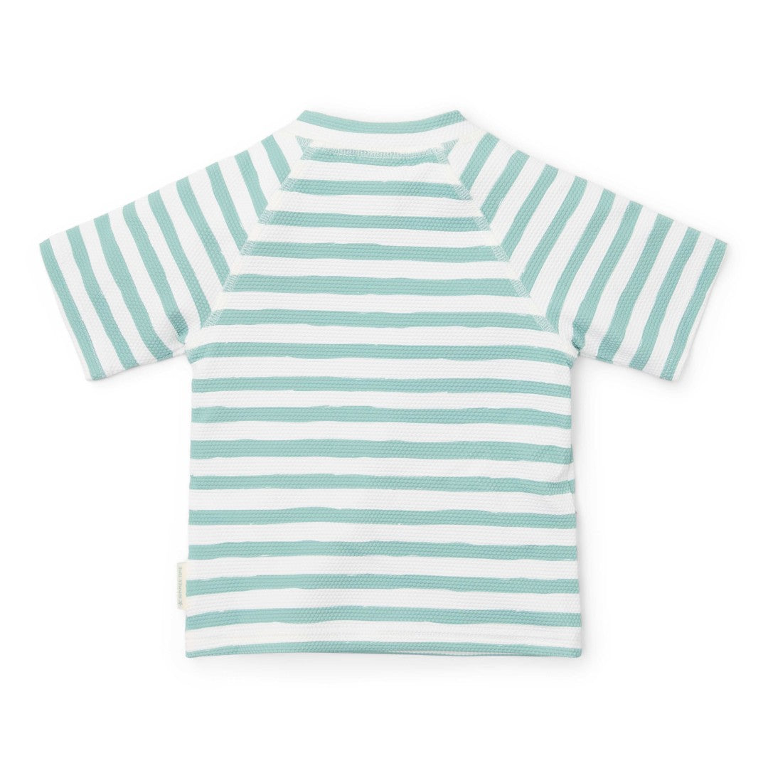 Maillot de bain à manches courtes Rayures Surf Bleu | Little Dutch