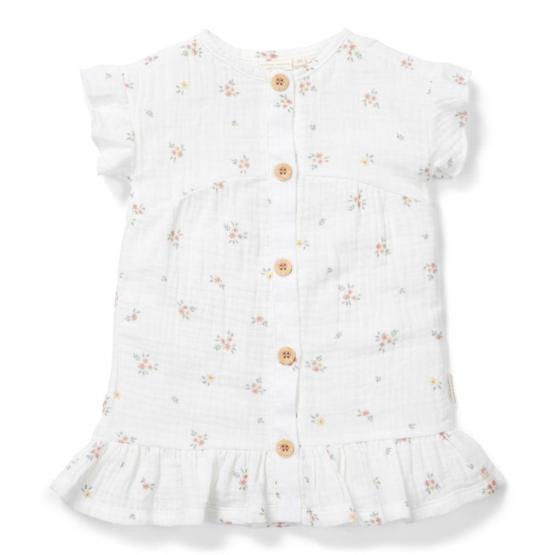 Robe à manches courtes White Meadows 80 | Little Dutch