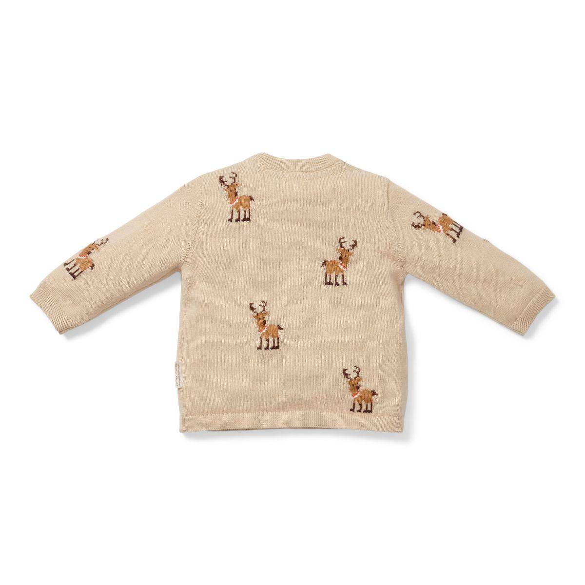 Pull de Noël tricoté motif renne | Little Dutch