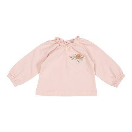 T-shirt manches longues Vintage Petites Fleurs Rose Pâle - 50/56 | Little Dutch