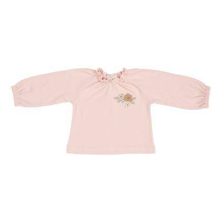 T-shirt manches longues Vintage Petites Fleurs Rose Pâle - 50/56 | Little Dutch