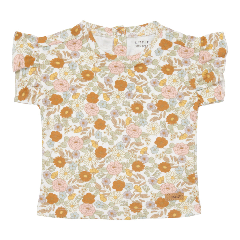 T-shirt manches courtes Vintage Petites Fleurs - 50/56 | Little Dutch