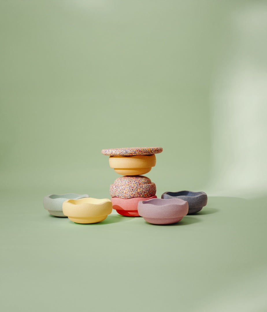 OFFRE ensemble : Balance Board gratuit + Stapelstein Rainbow Set complet – pastel | Stapelstein