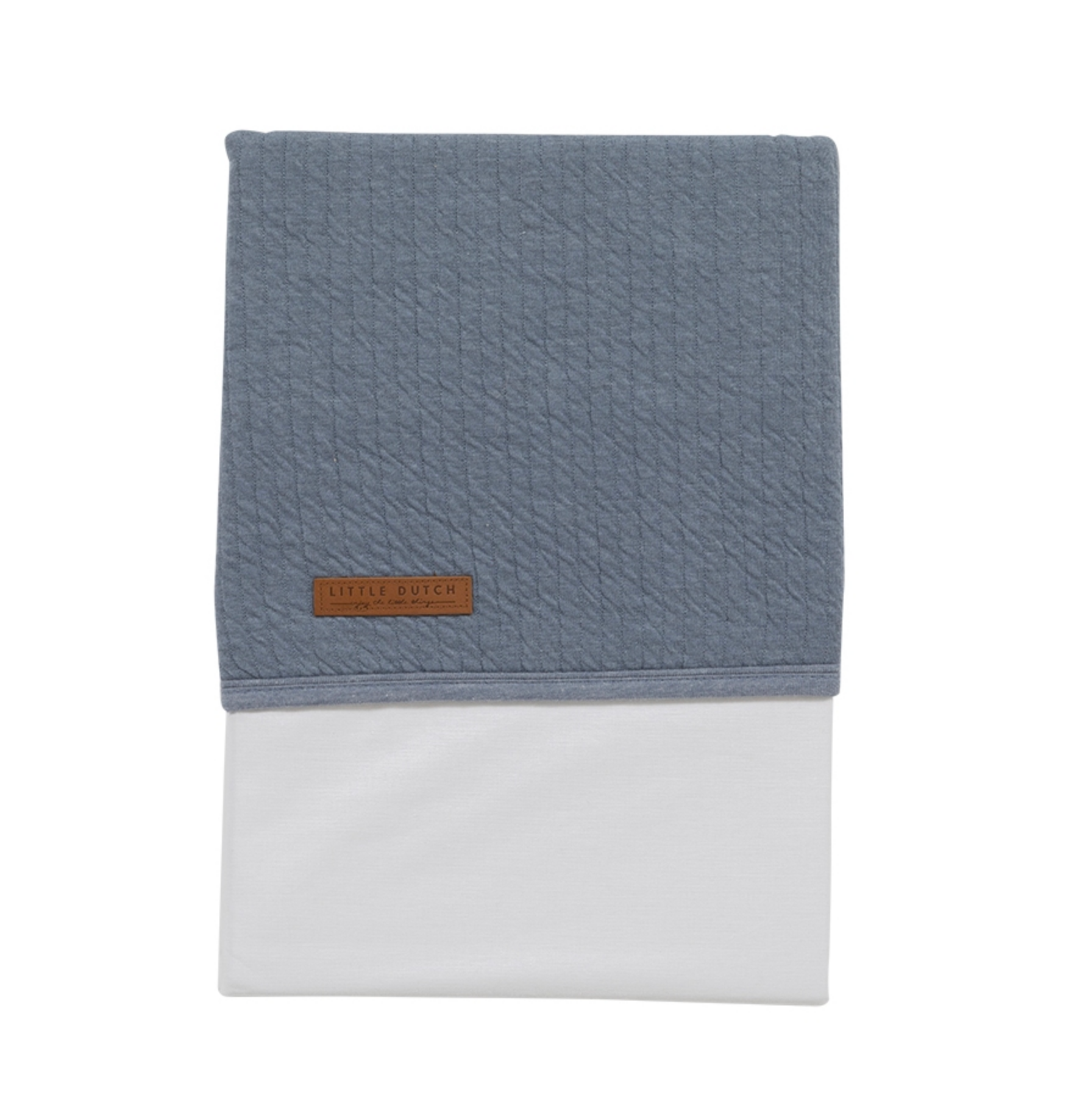 Drap de lit bébé bleu pur | Little Dutch