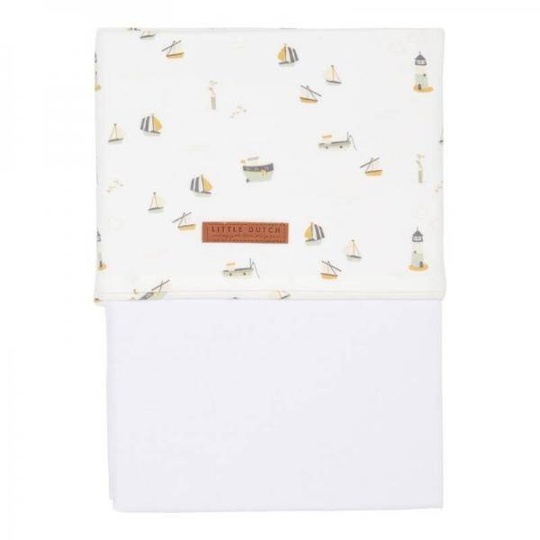 Drap de lit blanc Sailors Bay | Little Dutch