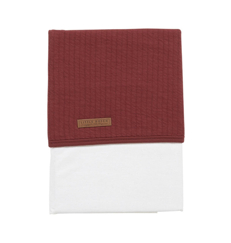 Drap-housse pour berceau Pure Indian Red | Little Dutch