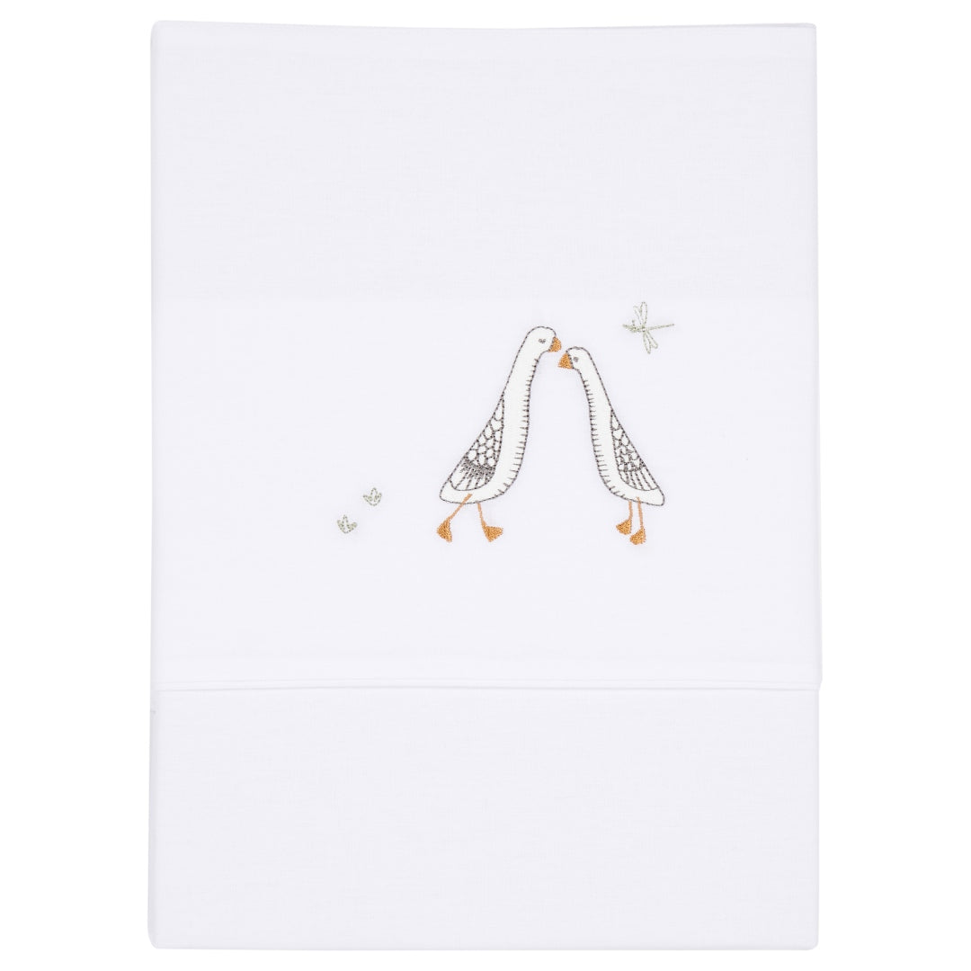 Drap de berceau brodé Little Goose | Little Dutch