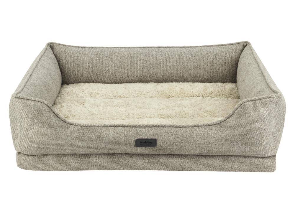Lit orthopédique pour chien CALBU rectangulaire, beige, taille XL | Nobby