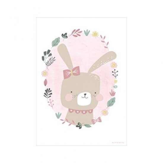 Affiche A3 2 pages imprimées - Lapin rose | Little Dutch