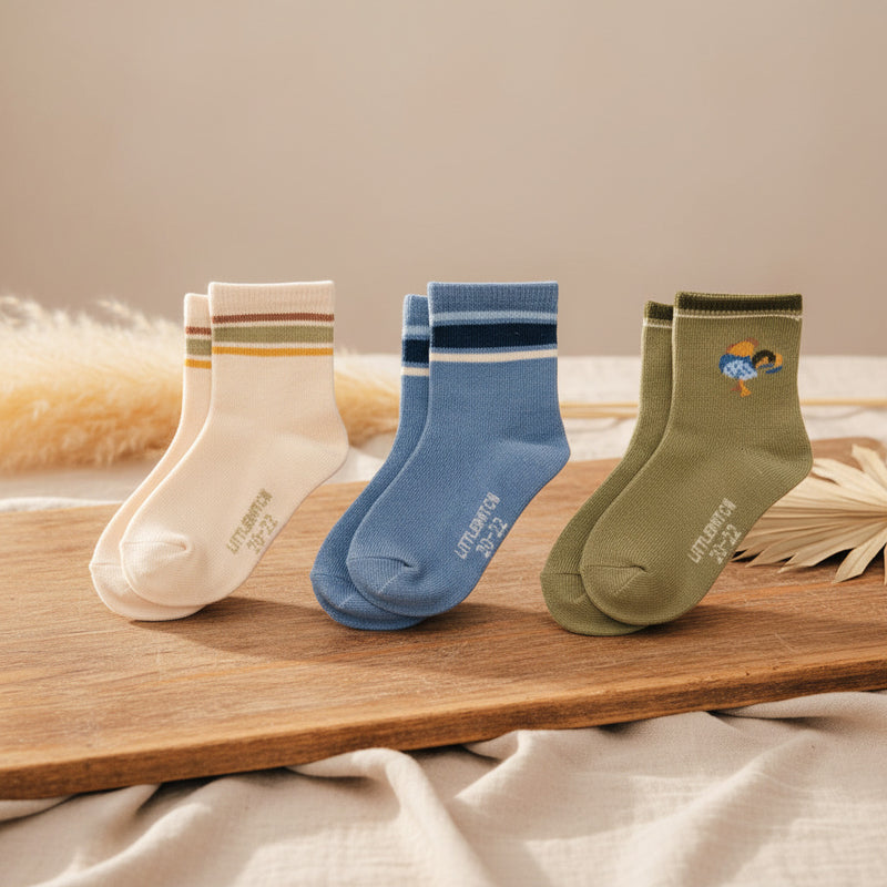 Lot de 3 paires de chaussettes multicolores - 23-26 = 3-4 ans - Little Farm | Little Dutch
