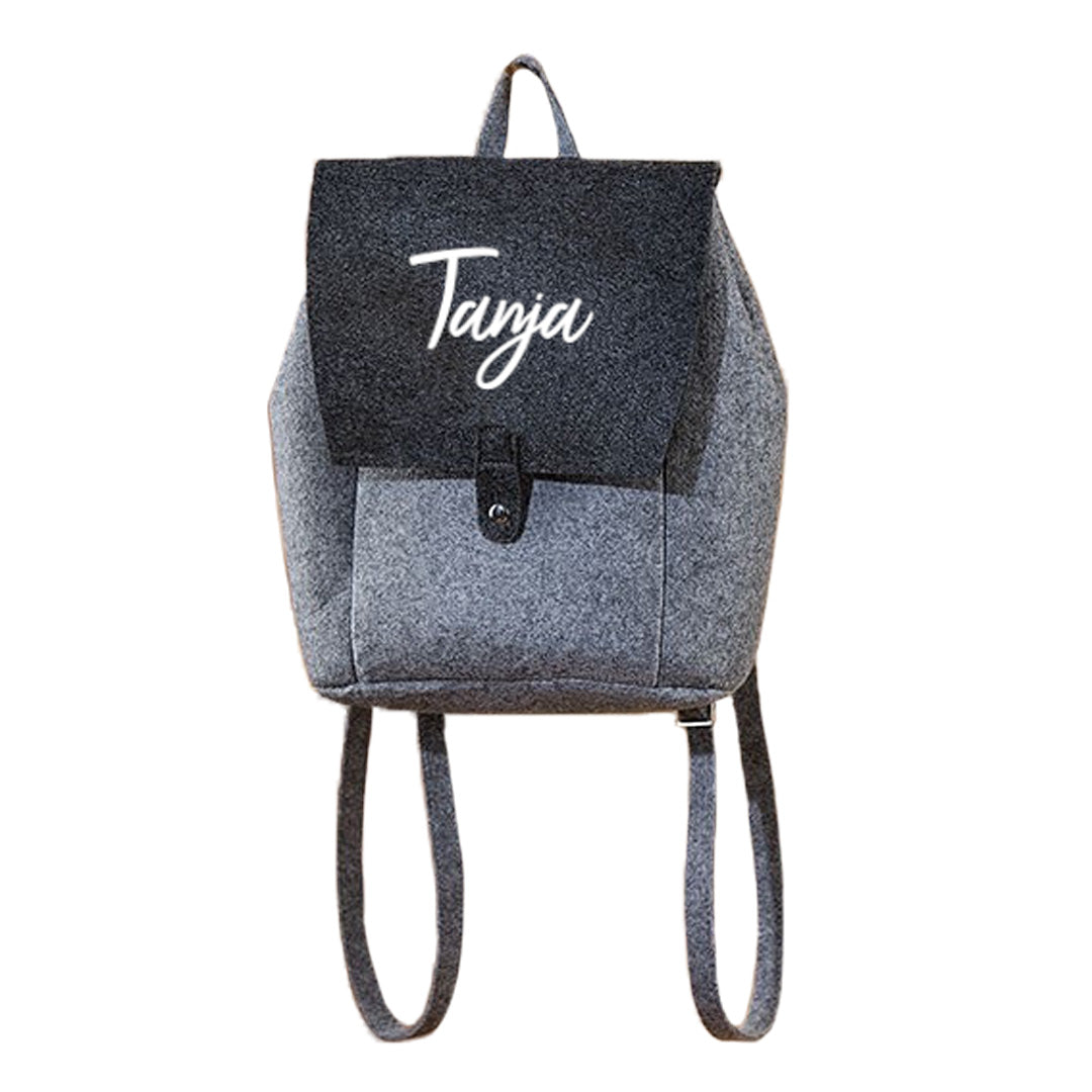 Sac à dos tendance en feutre gris | by Schmatzepuffer®