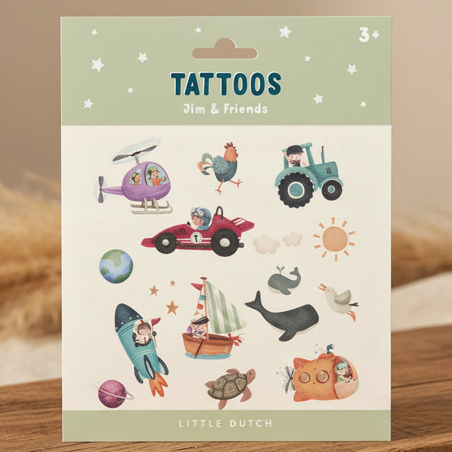 Tatouages temporaires Jim & Friends – Tatouages pour enfants