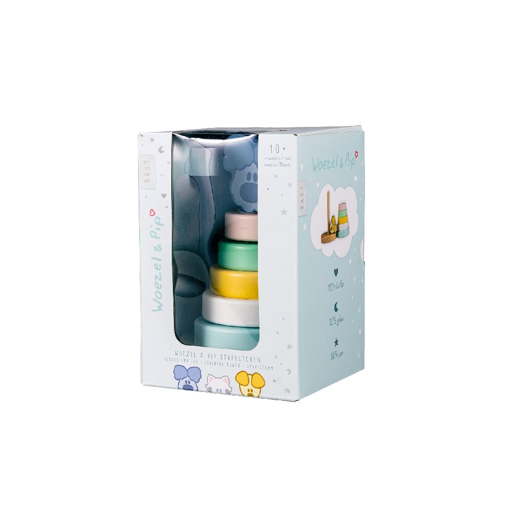 Tour de rangement personnalisée Wusel Baby – Cadeau de naissance | Schmatzepuffer