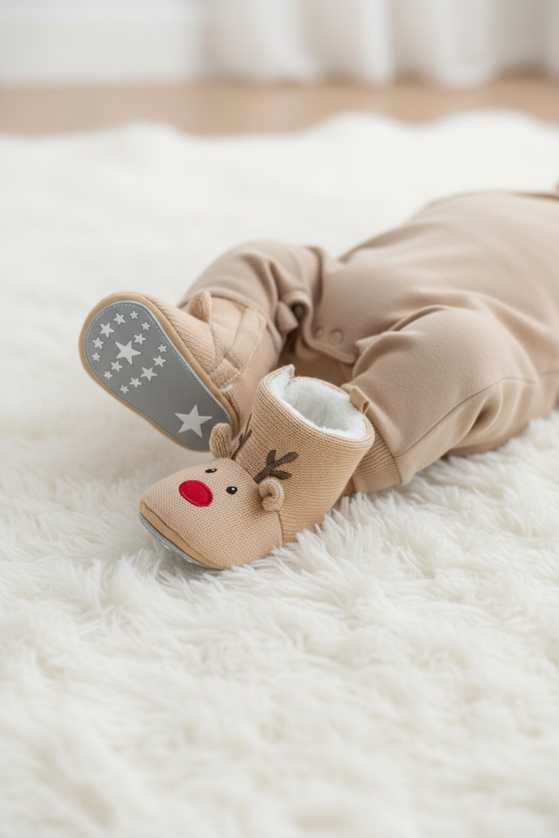 Baby-Stiefel Rentier Gr. 22, beige | Sterntaler