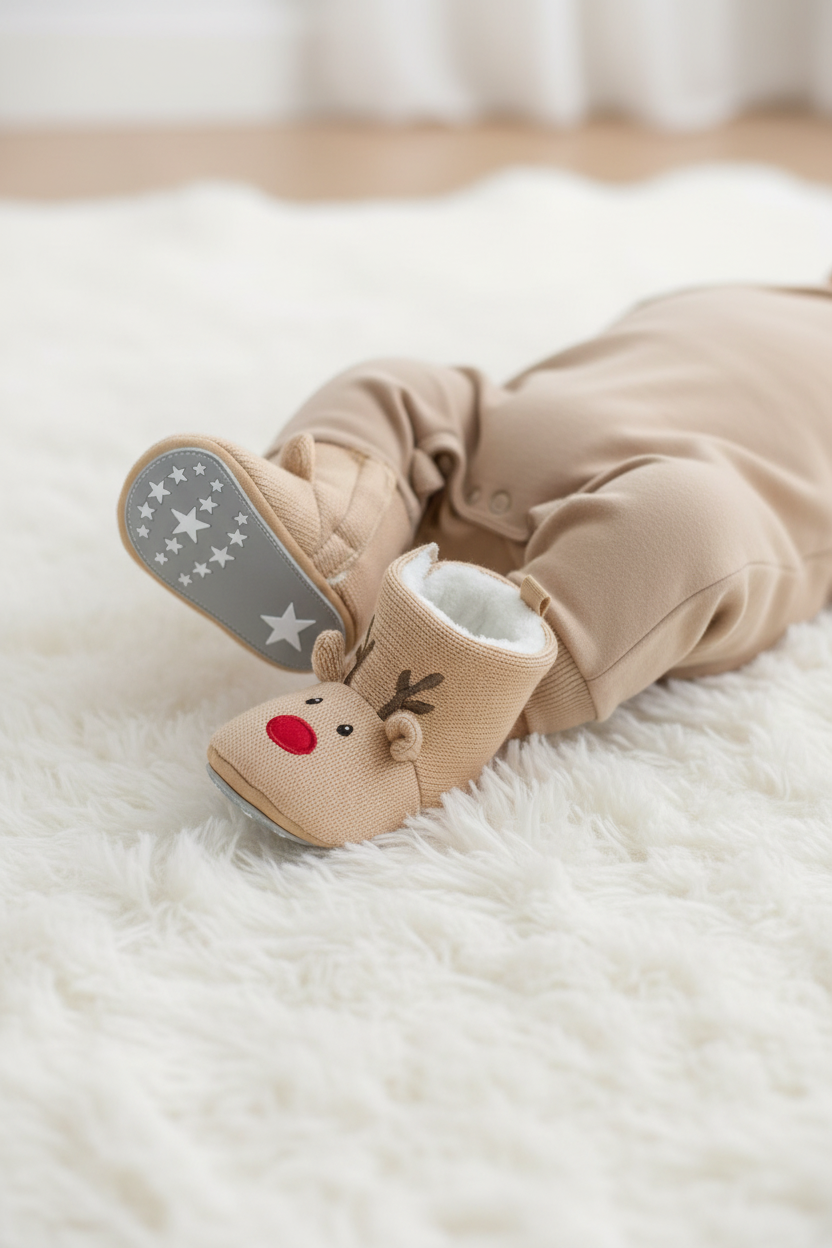 Baby-Stiefel Rentier Gr. 22, beige | Sterntaler
