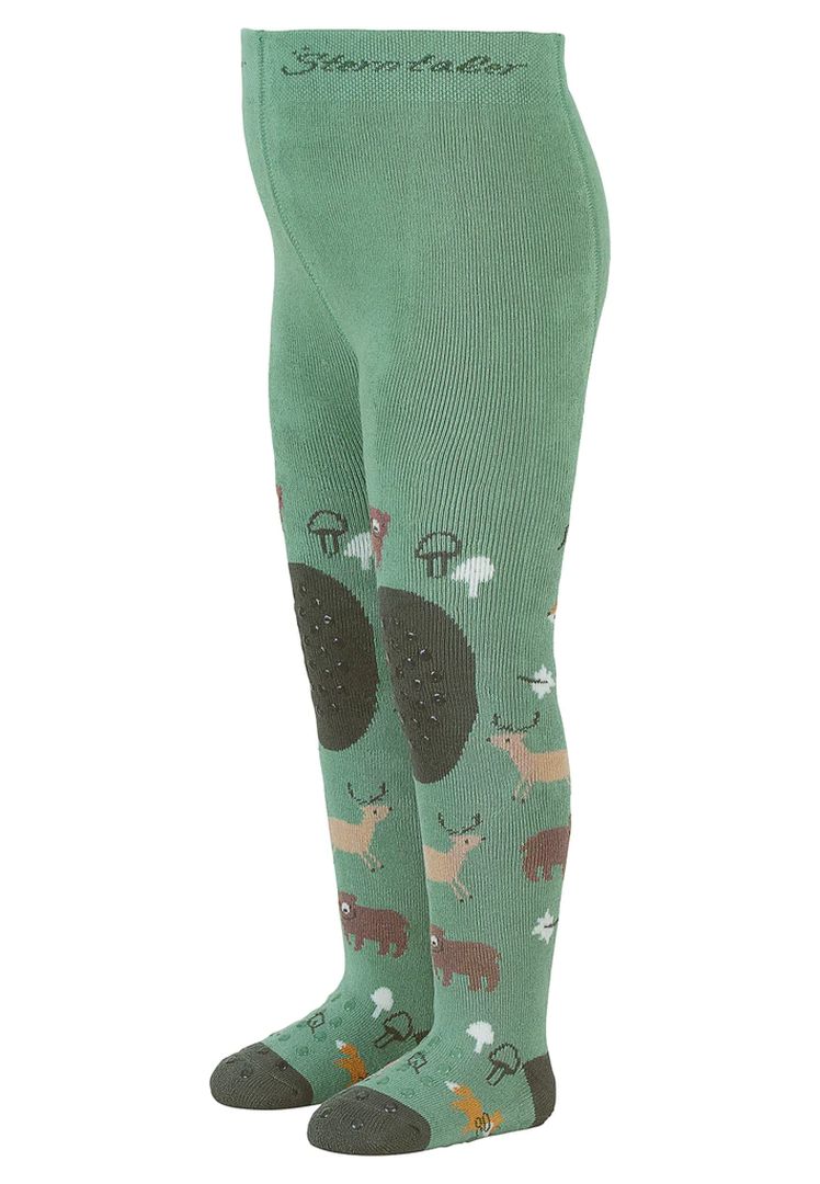 Collants rampants animaux de la forêt, taille 74, vert pierre | Sterntaler