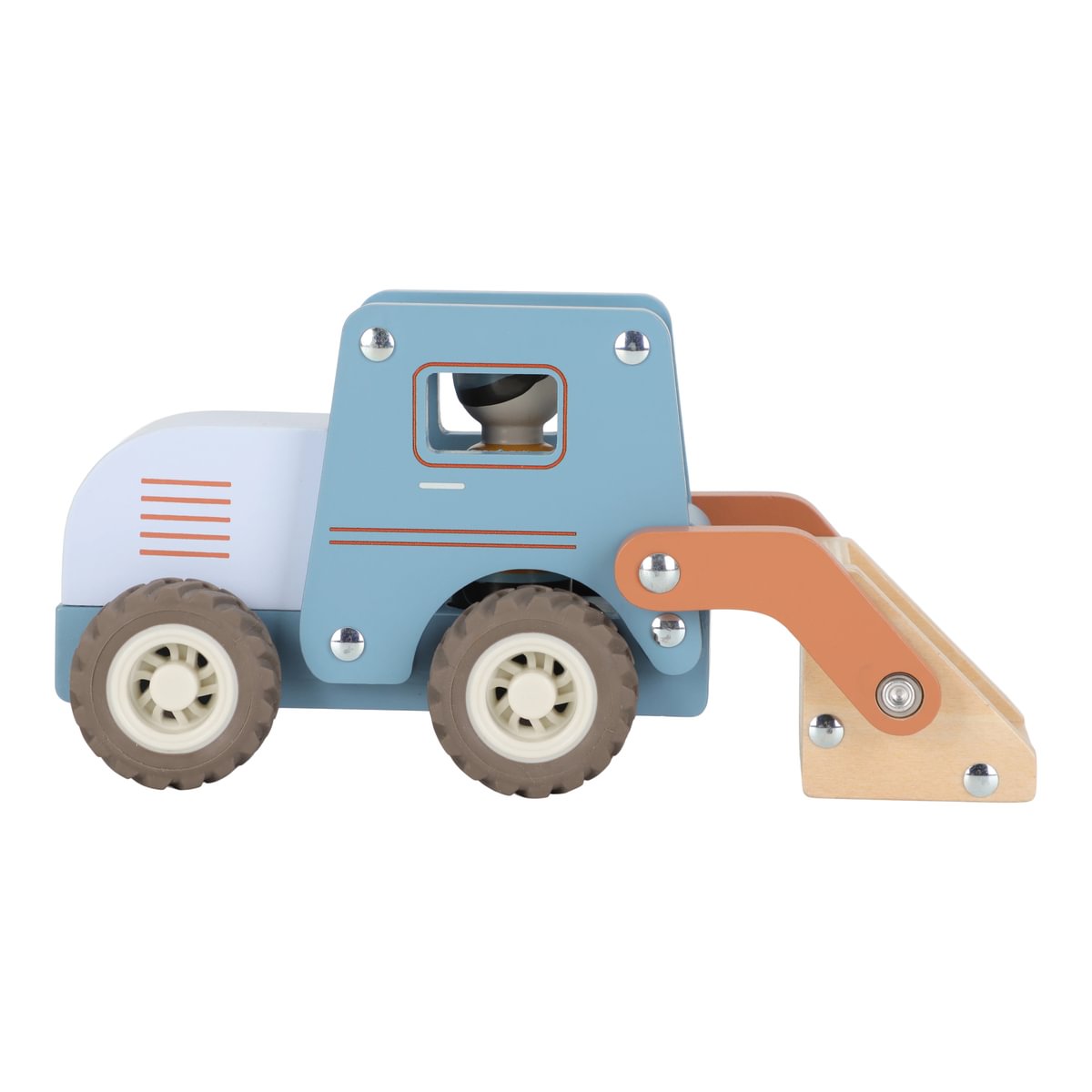 Jouet Bulldozer en bois personnalisé avec gravure – Cadeau de naissance avec prénom