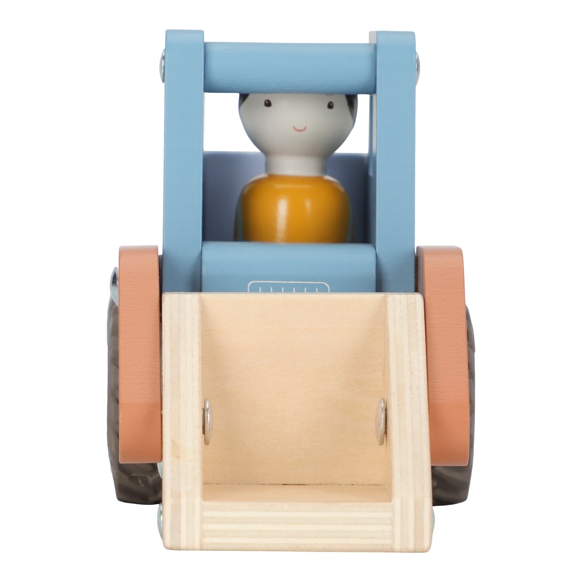 Jouet Bulldozer en bois personnalisé avec gravure – Cadeau de naissance avec prénom