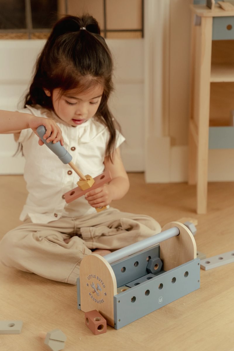 Boîte à outils en bois pour enfants | Schmatzepuffer