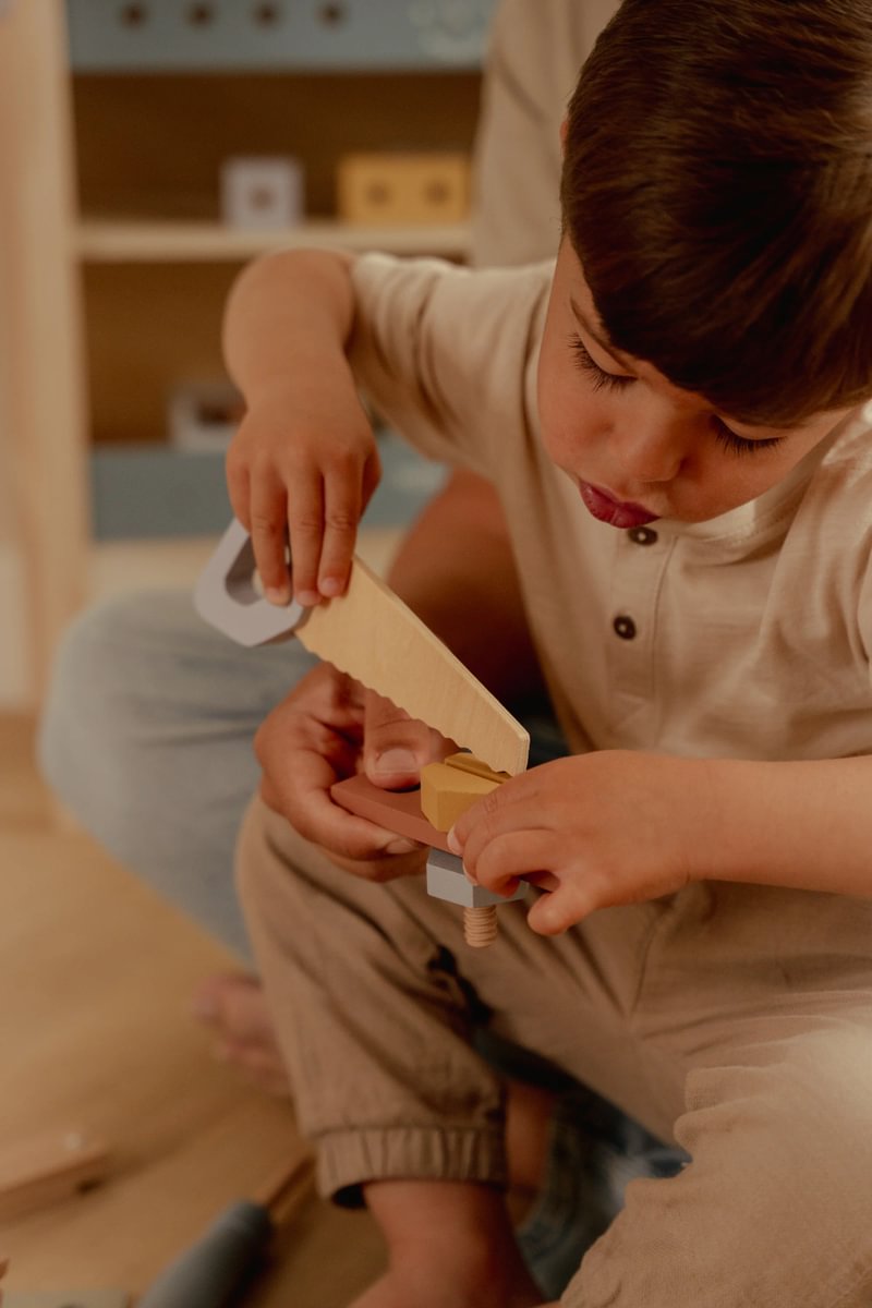 Boîte à outils en bois pour enfants | Schmatzepuffer