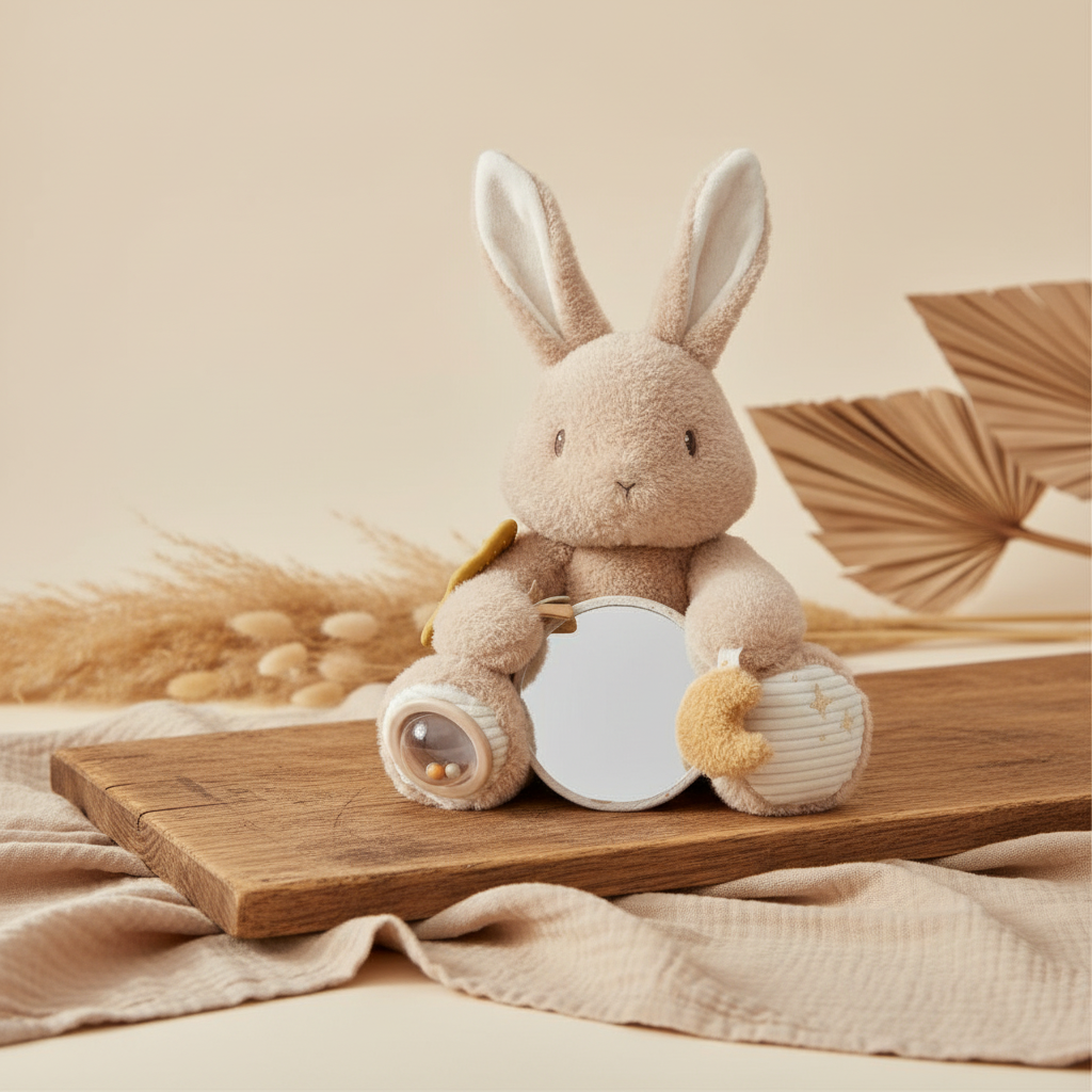 Doudou d'activités bébé lapin GRS