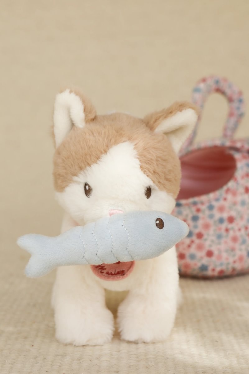 Chat en peluche Marley dans un sac GRS