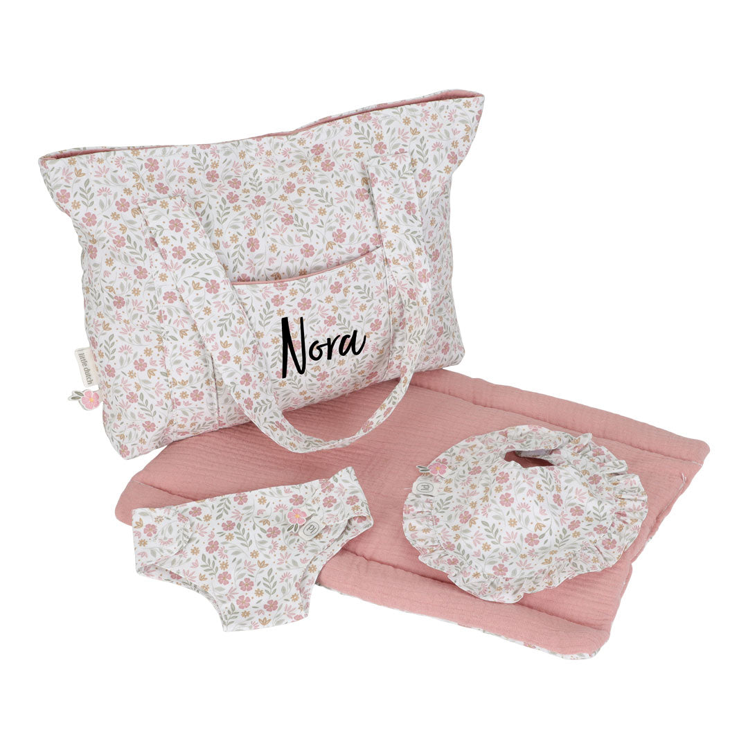 Doll Changing Bag Soft Flowers