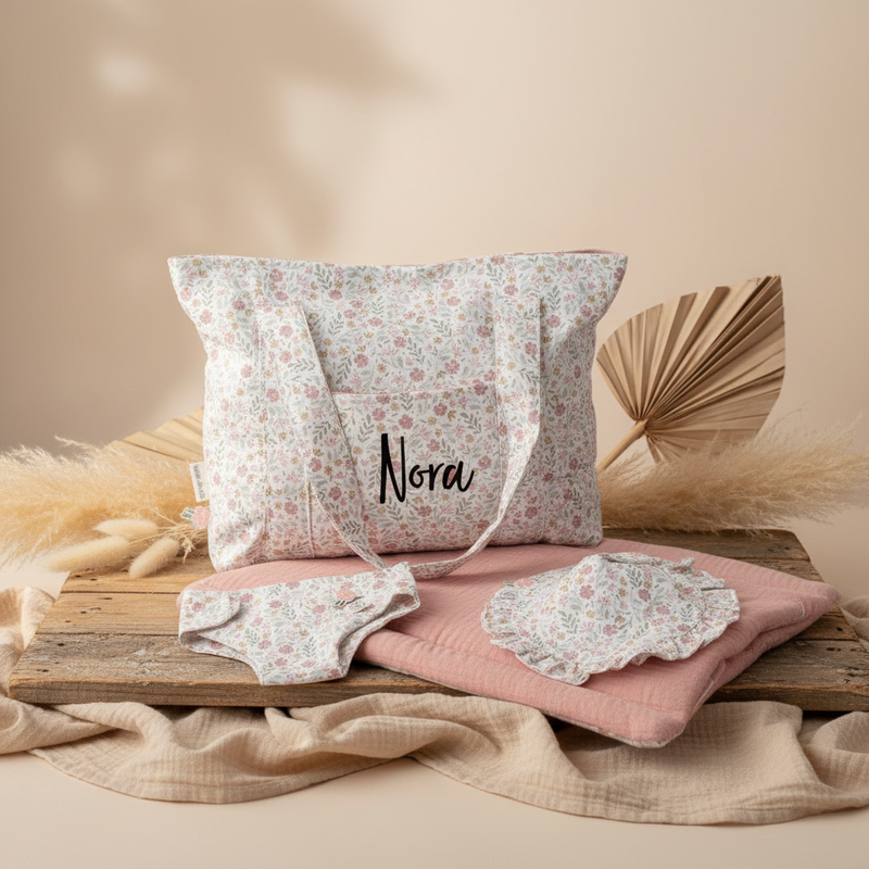 Doll Changing Bag Soft Flowers