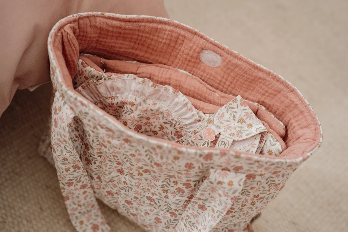 Sac à langer de poupée Soft Flowers
