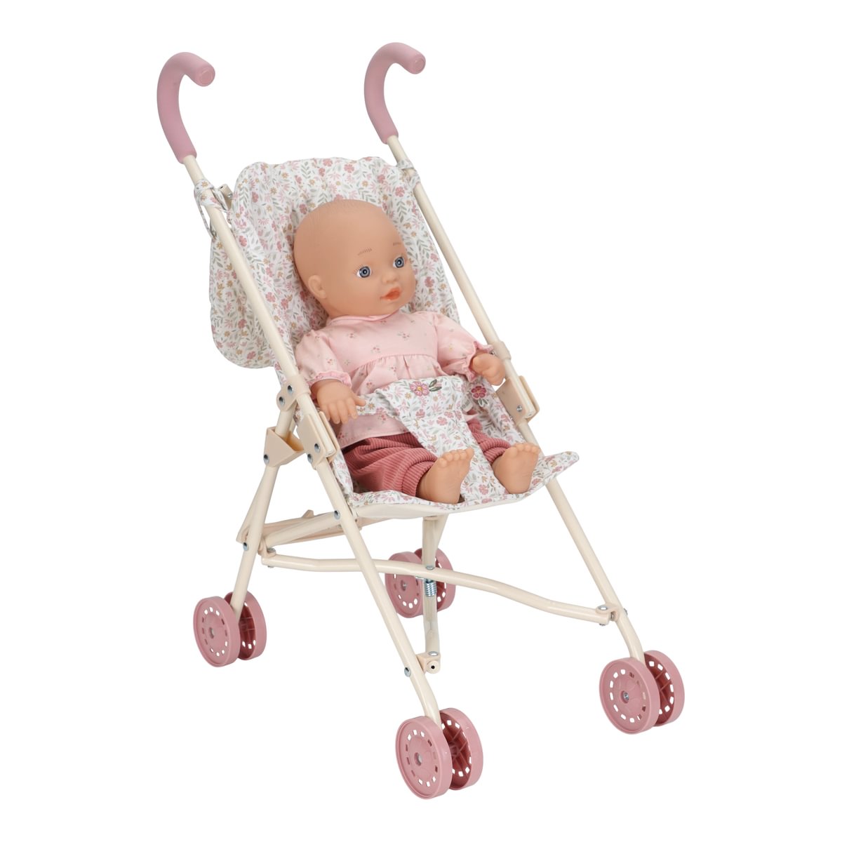 Metal doll buggy Soft Flowers