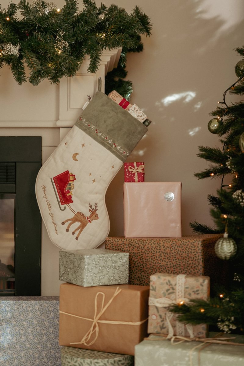 Christmas stocking Santa boot