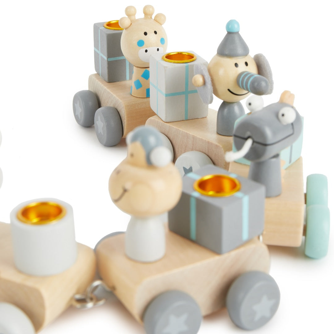 Train d'anniversaire en bois 0-99 ans | Schmatzepuffer