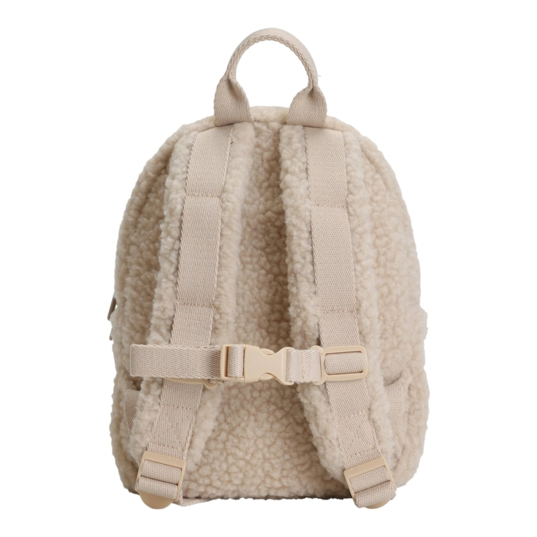 Sac à dos en peluche sable