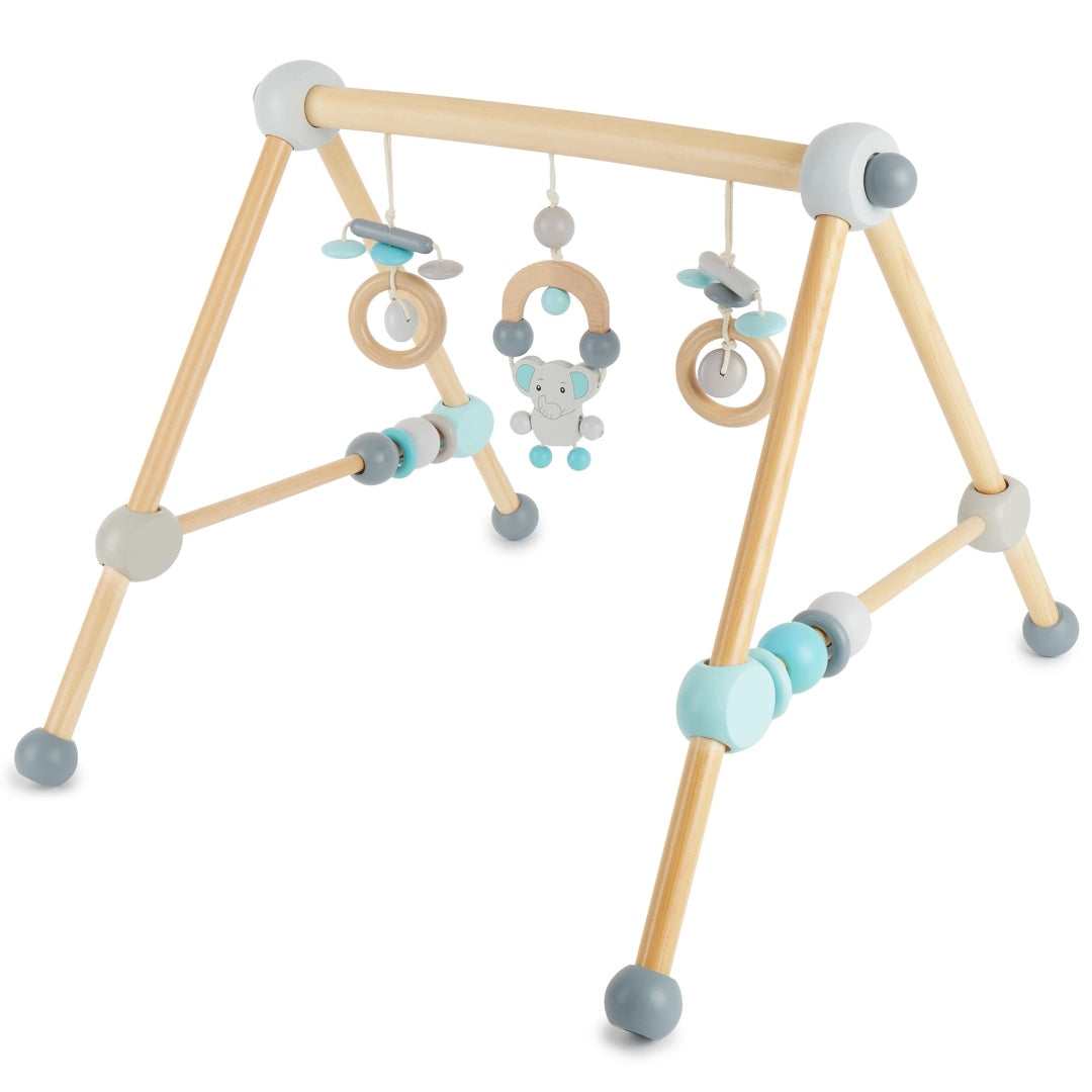Elephant Wooden Play Gym for Babies | Schmatzepuffer